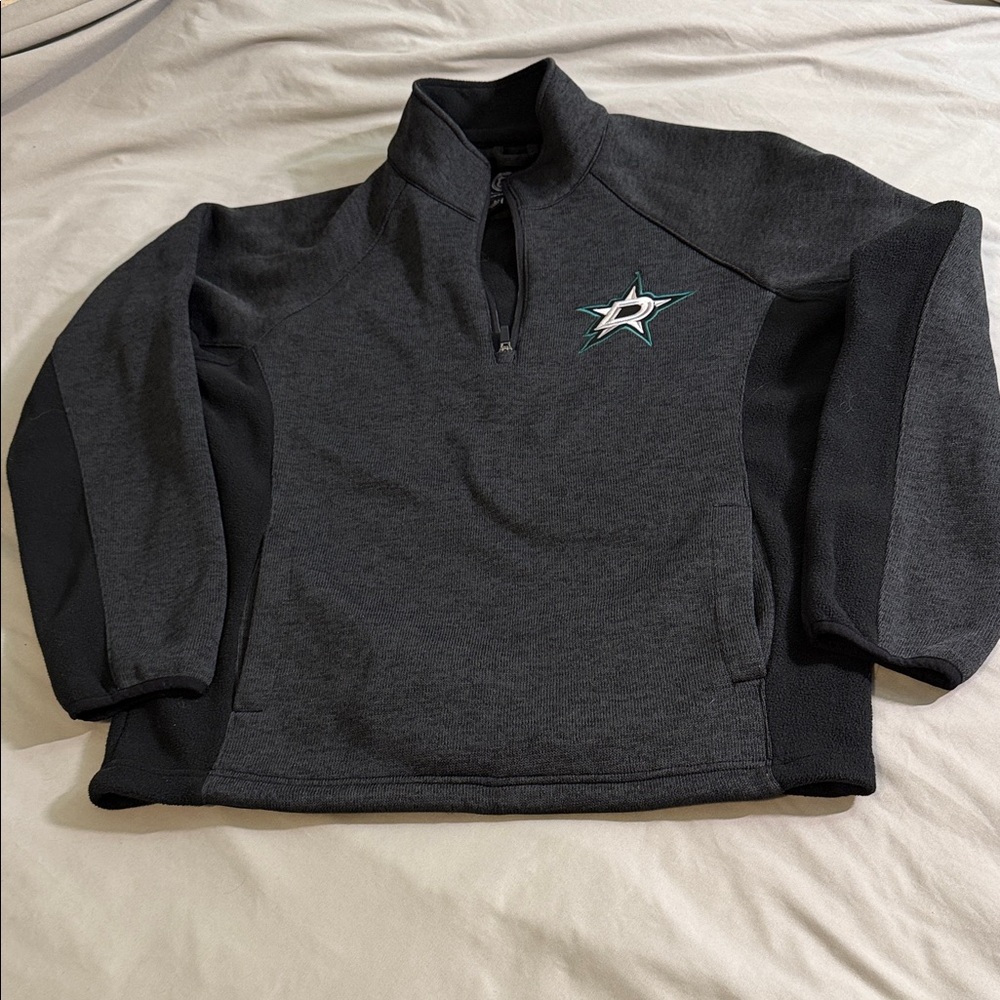NHL Dallas Stars Gray Zip-Up Sweater